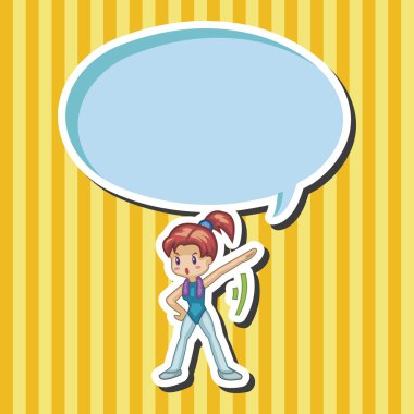 Fitness Egzersiz Tema öğeleri vektör, eps