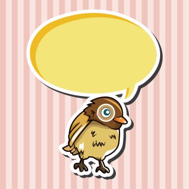 kuş çizgi film Tema öğeleri vektör, eps