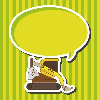 Ekskavatör Tema öğeleri vektör, eps