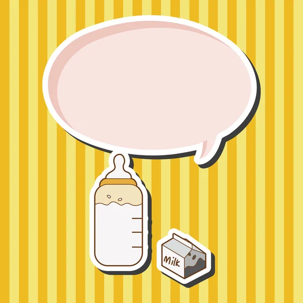 哺乳瓶のテーマの要素 — ストックベクタ