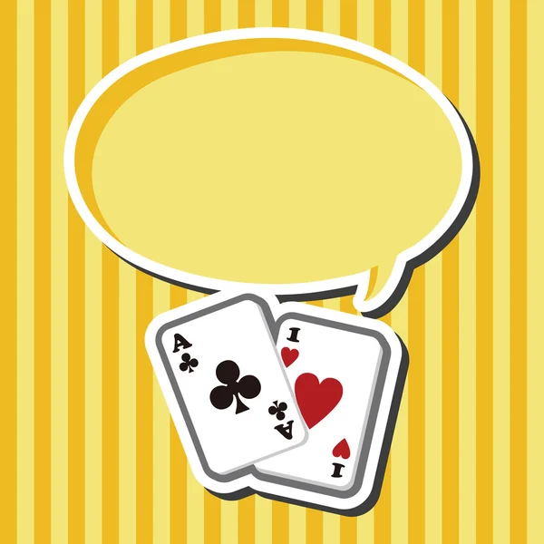 Casino poker card elementos temáticos — Vetor de Stock