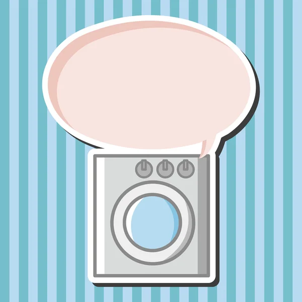 Elemen tema mesin cuci - Stok Vektor