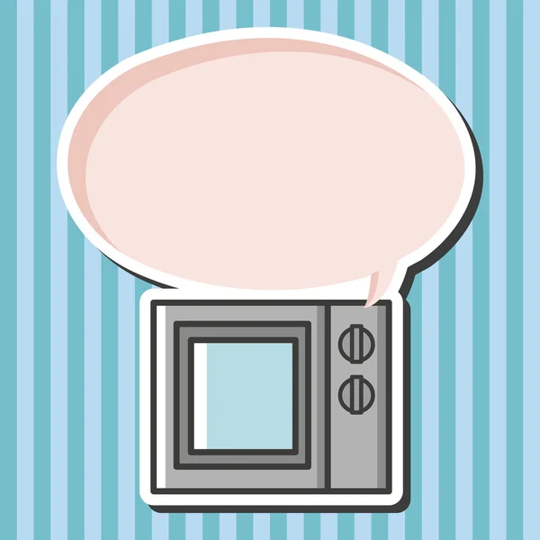 Home appliances theme microwave elements — Stock Vector