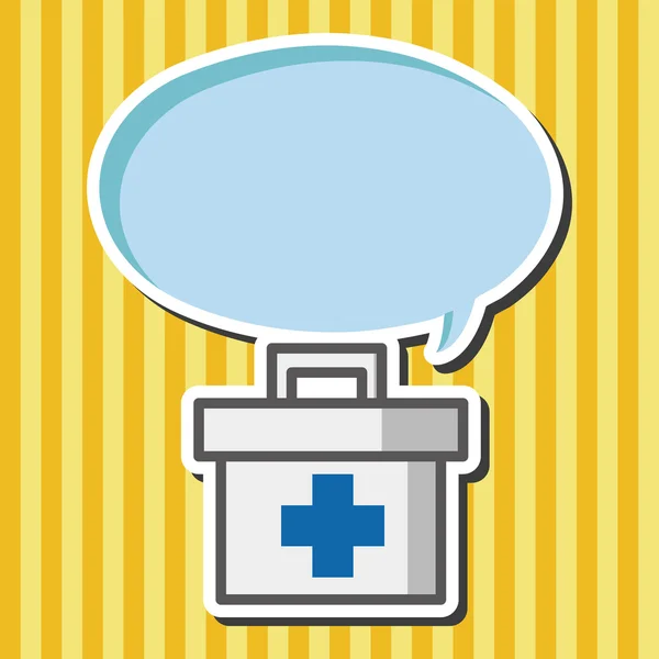Themenelemente der Medizinbox — Stockvektor