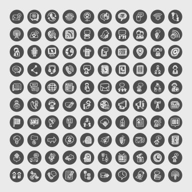 Doodle iletişim simgeler