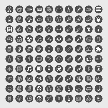 Doodle okul simgeler