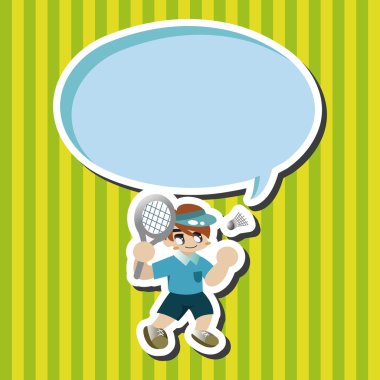 Badminton oyuncu Tema öğeleri