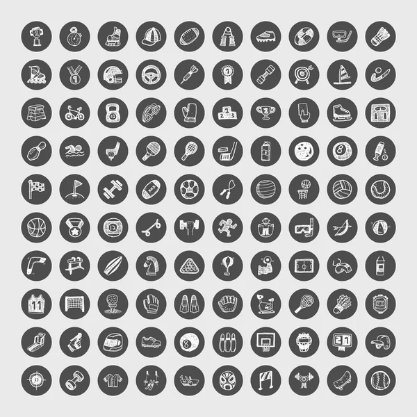 Doodle sport icons — Stock Vector