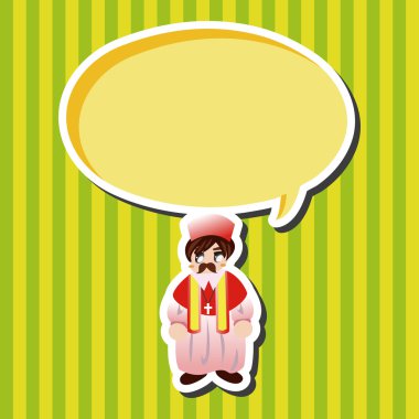 Ortaçağ karakter karikatür Tema öğeleri