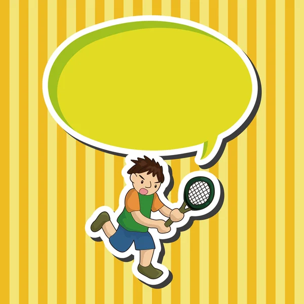 Éléments de thème joueur de tennis — Image vectorielle