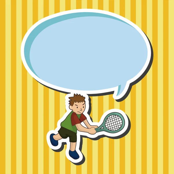 Themenelemente für Tennisspieler — Stockvektor