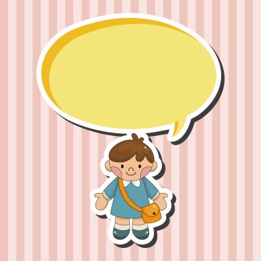 Öğrenci karikatür Tema öğeleri vektör, eps