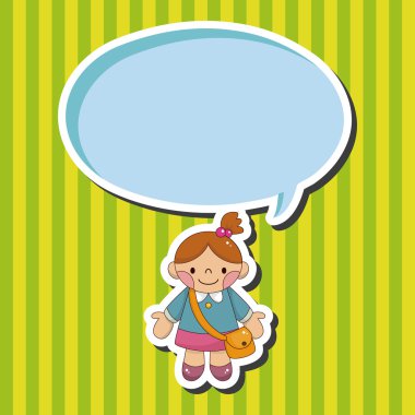 Öğrenci karikatür Tema öğeleri vektör, eps