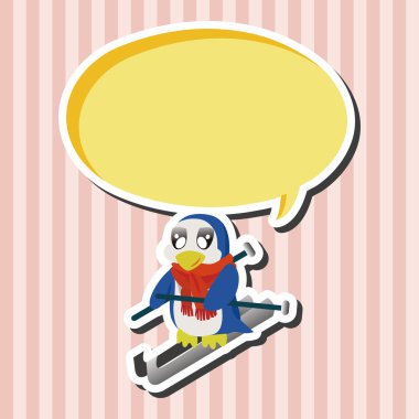 Hayvan penguen spor çizgi film Tema öğeleri yapıyor