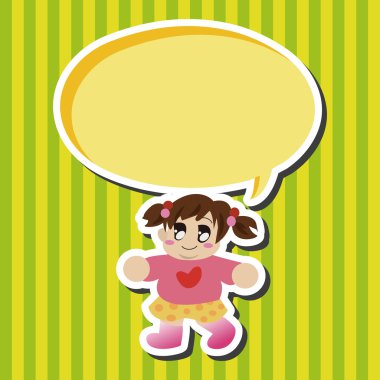 Aile kız karakter Tema öğeleri