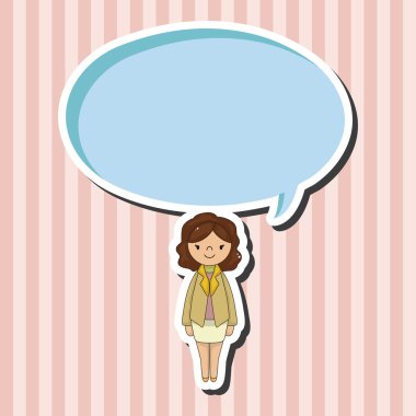 Bayan kız çizgi film Tema öğeleri