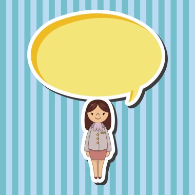 Bayan kız çizgi film Tema öğeleri