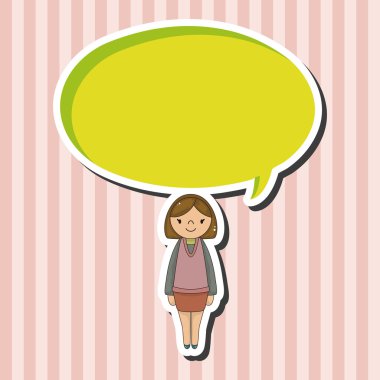 Bayan kız çizgi film Tema öğeleri