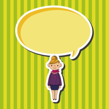 Bayan kız çizgi film Tema öğeleri