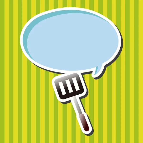 Ustensiles de cuisine éléments de thème spatule — Image vectorielle