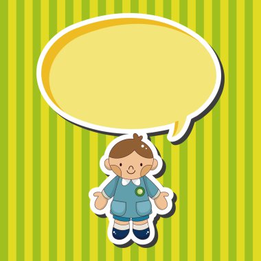 Öğrenci karikatür Tema öğeleri vektör, eps