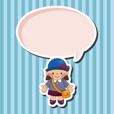 Öğrenci karikatür Tema öğeleri vektör, eps