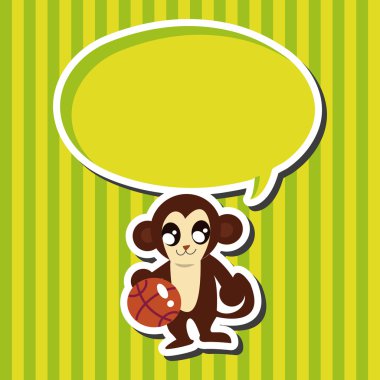 Hayvan maymun spor çizgi film Tema öğeleri yapıyor