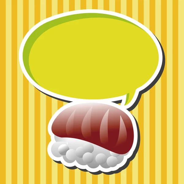 Comida japonesa sushi elementos temáticos —  Vetores de Stock