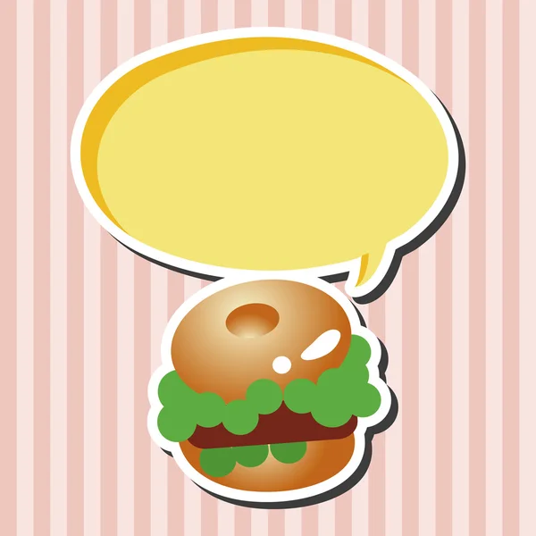 Elementos temáticos de hamburguesa — Vector de stock