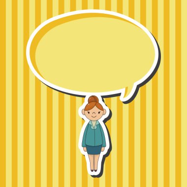 Bayan kız çizgi film Tema öğeleri