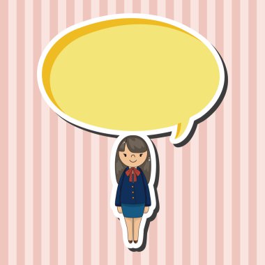 Bayan kız çizgi film Tema öğeleri