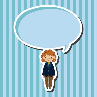 Bayan kız çizgi film Tema öğeleri