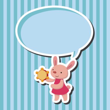 Hayvan tavşan oynayan enstrüman