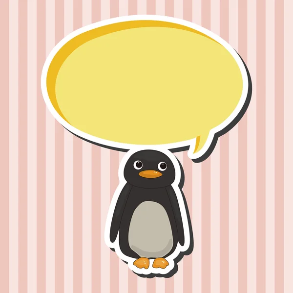 Animal penguin cartoon theme elements — Stock Vector
