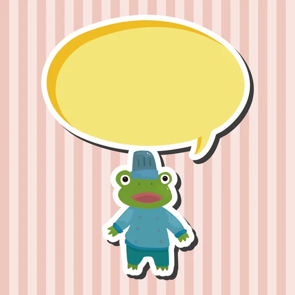 动物青蛙厨师卡通主题元素 — 图库矢量图片