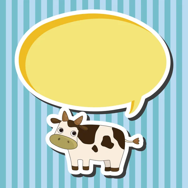 Animal cow cartoon theme elements — Stock Vector