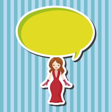 Bayan kız çizgi film Tema öğeleri