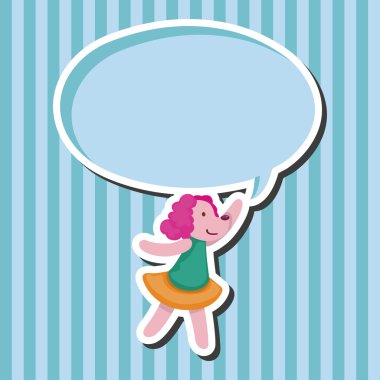 Tema öğeleri Karikatür hayvan dans