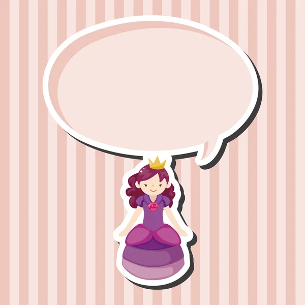 Thème royal éléments princesse — Image vectorielle