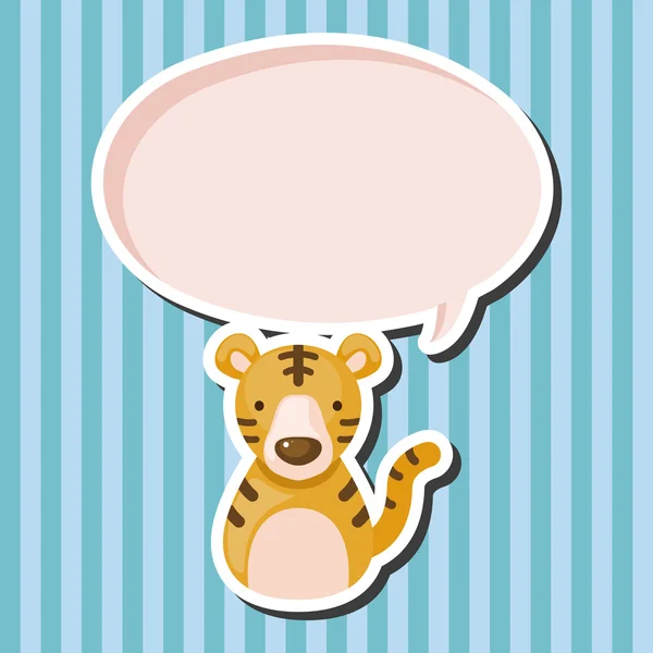 Zodíaco chino tigre tema elementos — Vector de stock