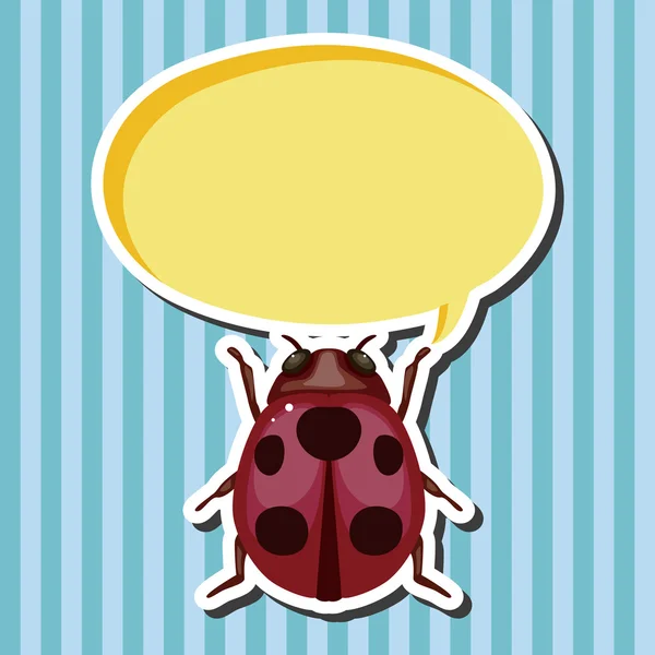 Elementos de dibujos animados bug — Vector de stock