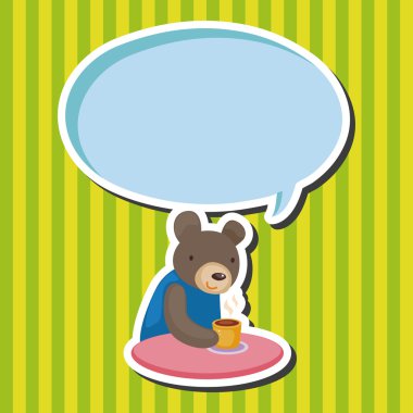 öğleden sonra çay Tema öğeleri sahip hayvan