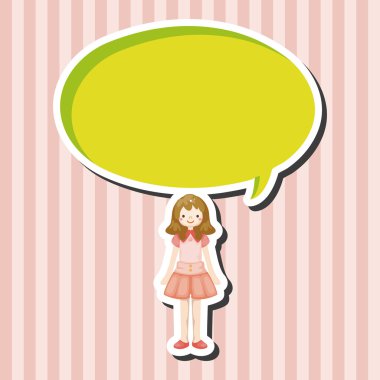 Bayan kız çizgi film Tema öğeleri