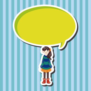 Bayan kız çizgi film Tema öğeleri