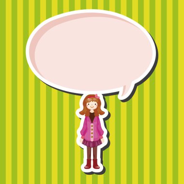 Bayan kız çizgi film Tema öğeleri