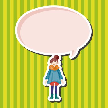 Bayan kız çizgi film Tema öğeleri