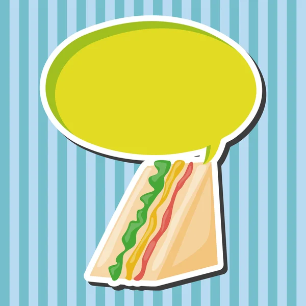 Элементы сэндвич-темы — стоковый вектор