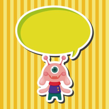 canavar karikatür Tema öğeleri vektör, eps