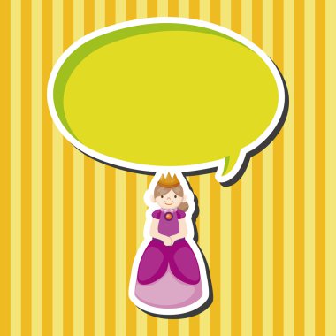 Royal Tema Prenses öğeleri vektör, eps