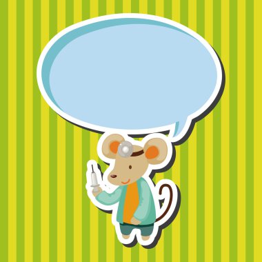 动物鼠标医生卡通主题元素